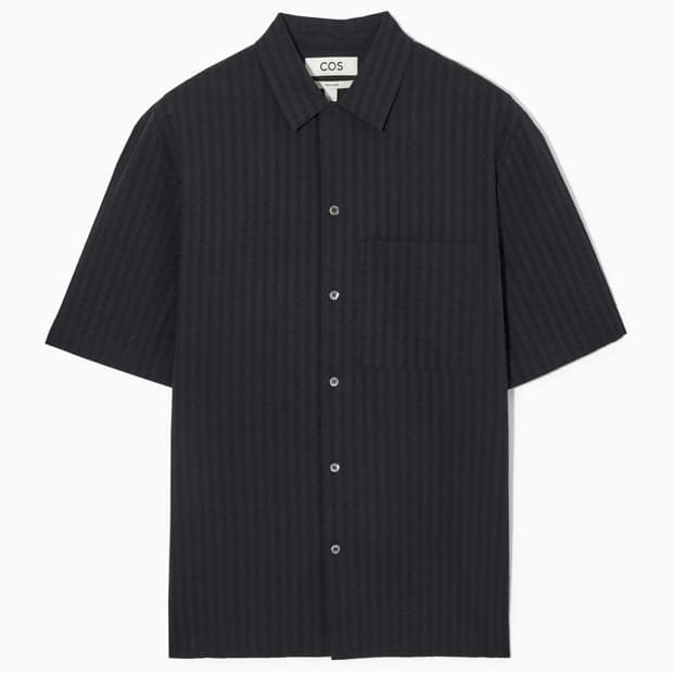 COS 크로셰 쇼트 슬리브 반팔 셔츠 M