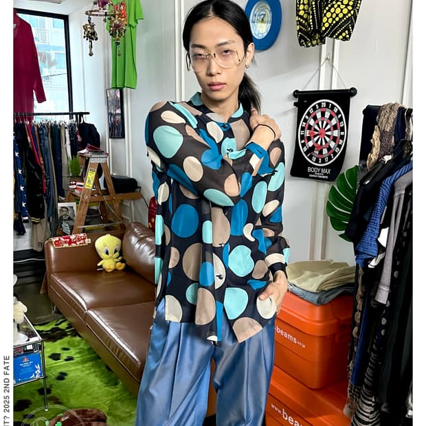 1980-90s CHALET BLANC Japan Dot Shirt