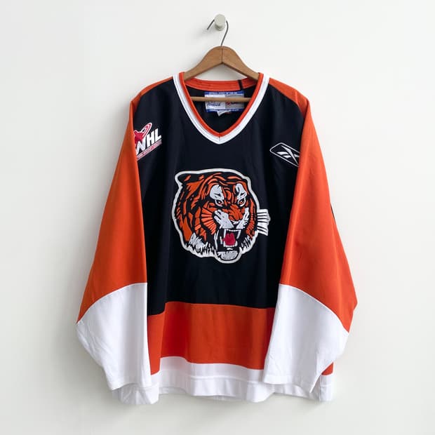 00‘s 리복 CHL 메디신햇 타이거즈 하키 져지
