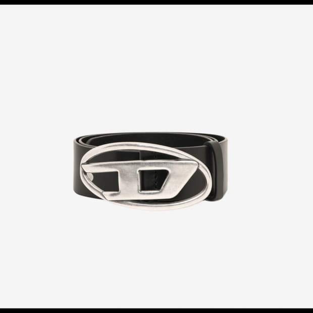 디젤(DIESEL) 로고 버클 가죽 벨트