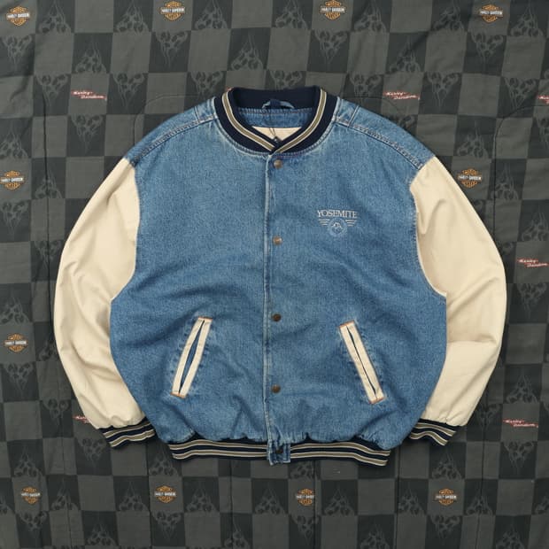  00S GERA FOR SPORTS 데님 바시티 자켓