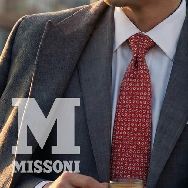 미쏘니 실크 플라워 마이크로 패턴 넥타이 8.6cm A+등급 A19808