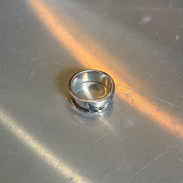 Navajo Thunderbird silver ring