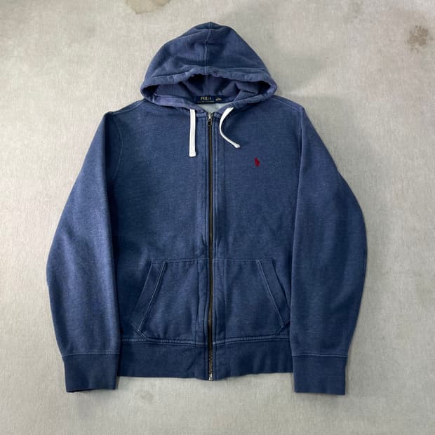 105 폴로랄프로렌 블루그레이 와플 후드집업