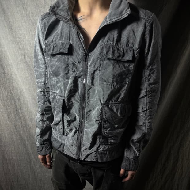 Transit Uomo Crinkled Nylon Wind Jacket 