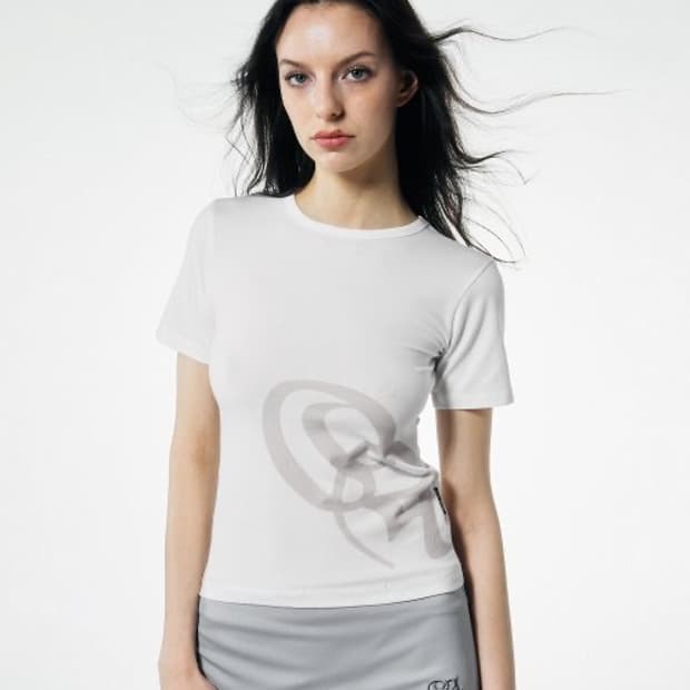 스컬프터 Oblique 로고 반팔 화이트 S