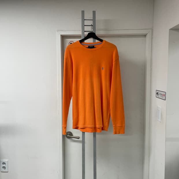 폴로 랄프로렌 와플 긴팔 티셔츠 오렌지 L