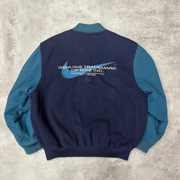 90s 나이키 백 스우시 스펠아웃 바시티 자켓