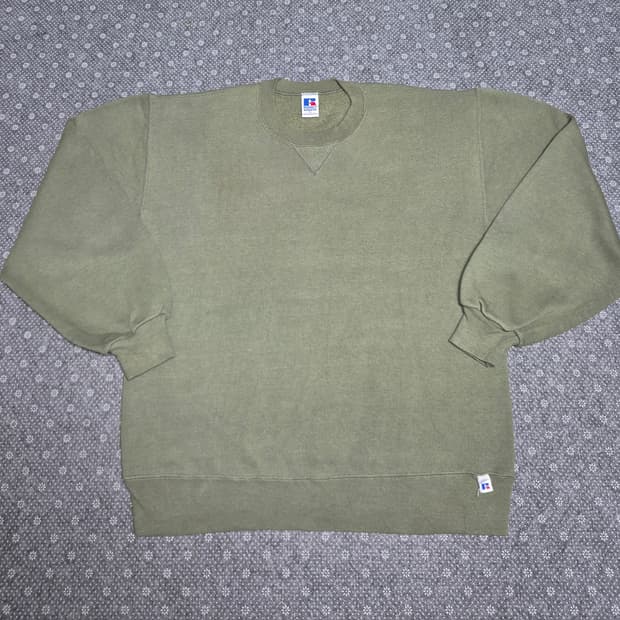 [L] 90S US Made 러셀 올리브그린 스웻 -335