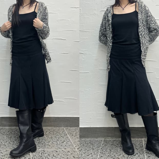 Heathergrey open cardigan