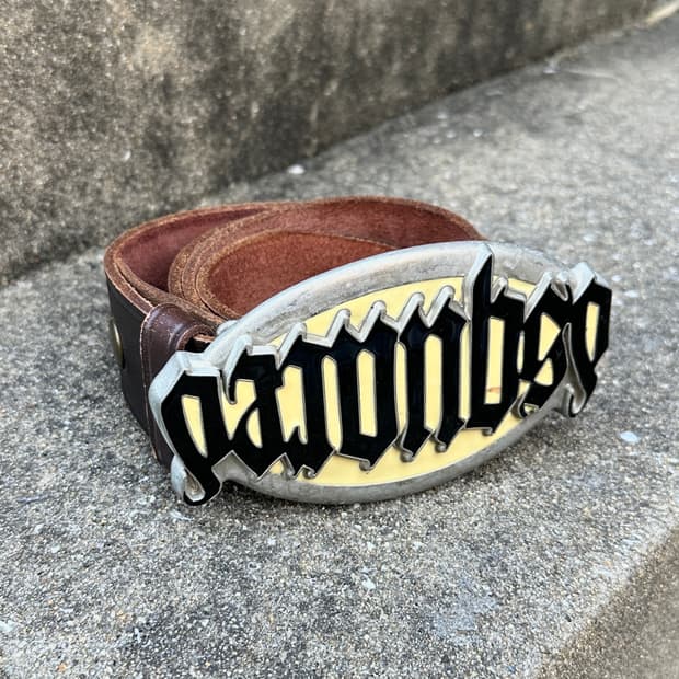 00s DSQUARED2 big buckle leather belt