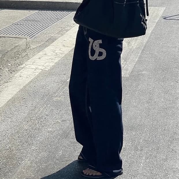 어글리쉐도우 와이드 하웨 청바지 M