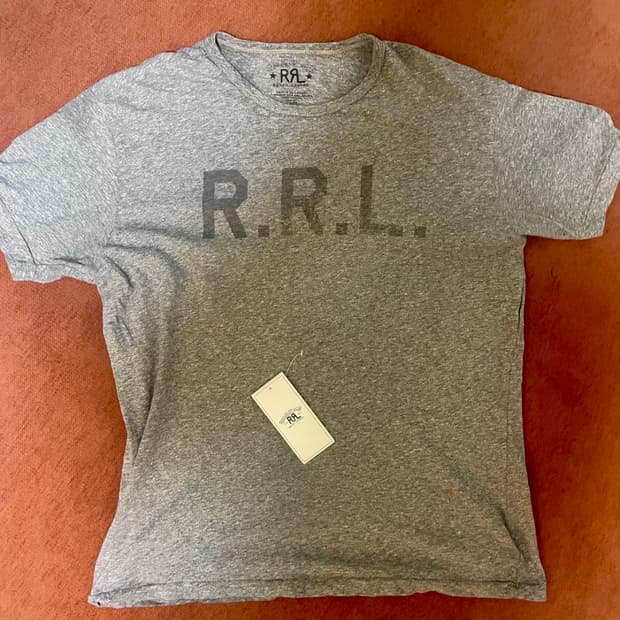 RRL 로고 그레이 티셔츠 M사이즈