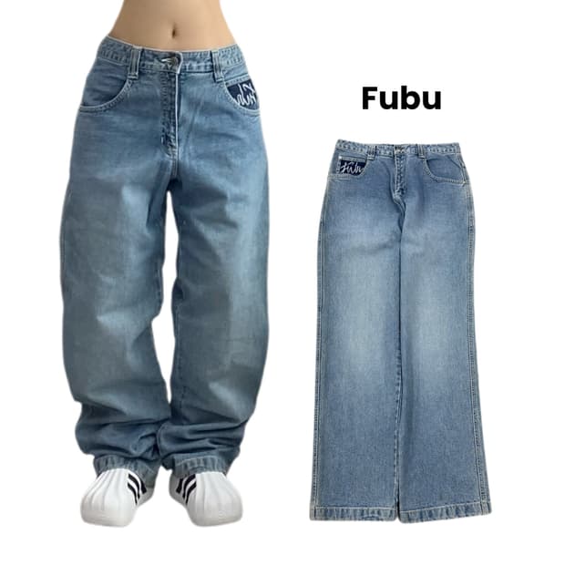 FUBU 후부 올드스쿨 힙합 데님팬츠