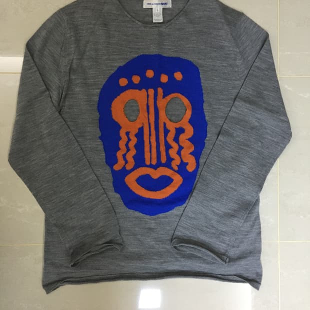 꼼데가르송 셔츠 페이스 울 니트