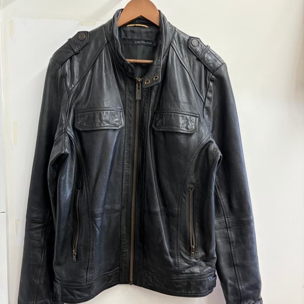 N254. CK 가죽자켓