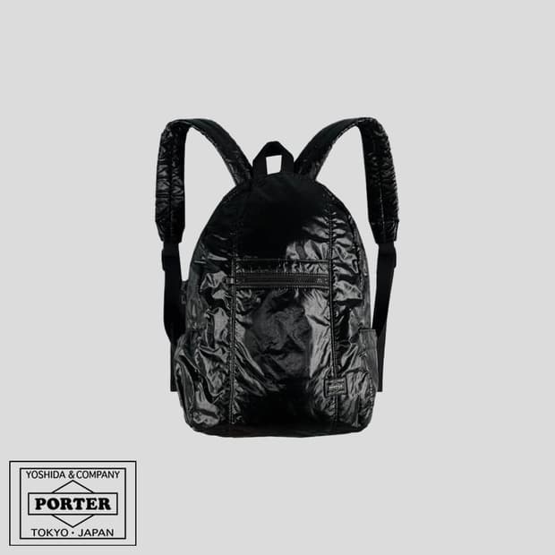 porter cire 백팩 유광 블랙 포터 