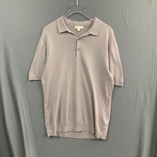 S COS 코스 실크 혼방 니트 PK 반팔 카라티