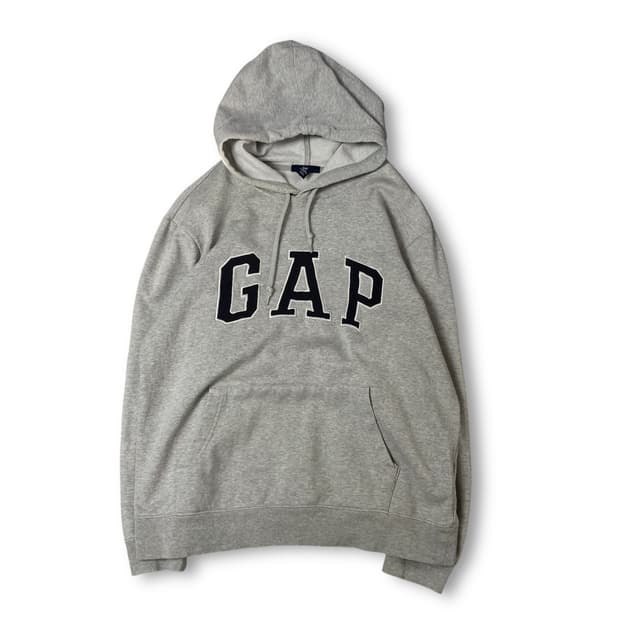 갭 그레이 빅로고 후드티 M