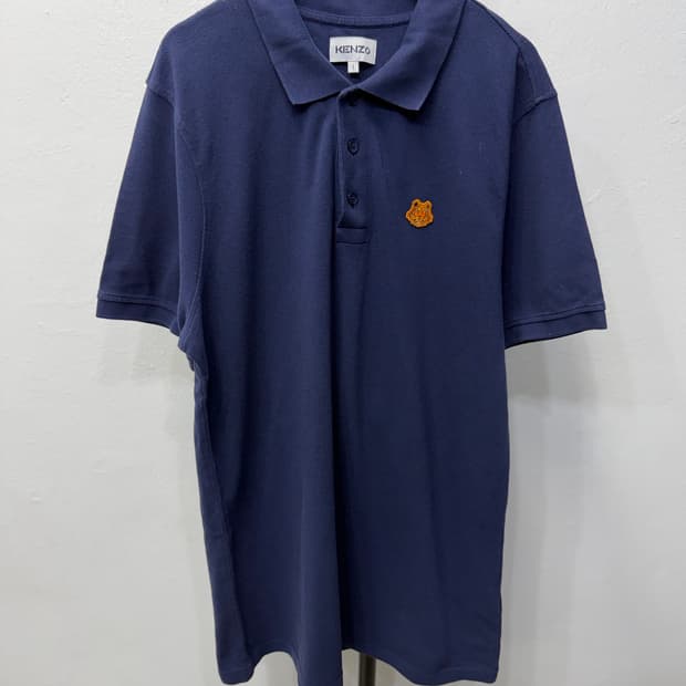 정품) KENZO 겐조 네이비 남성 반팔 폴로티 L