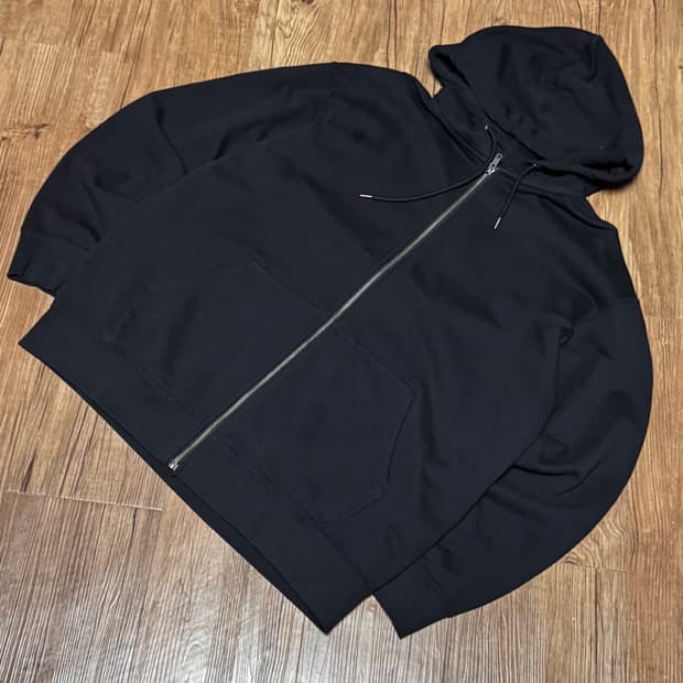 유니클로 코튼 오버핏 후드 집업