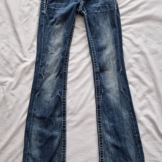 빈티지 미스미 miss me 십자가 날개 부츠컷 팬츠