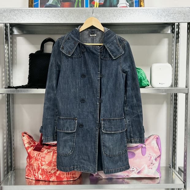 00s 미우미우 데님 후드 파카