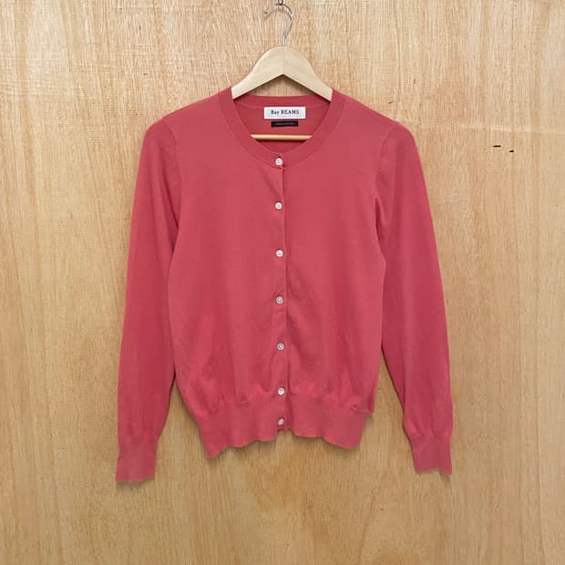 RAY BEAMS collarless cardigan 카라리스 가디건