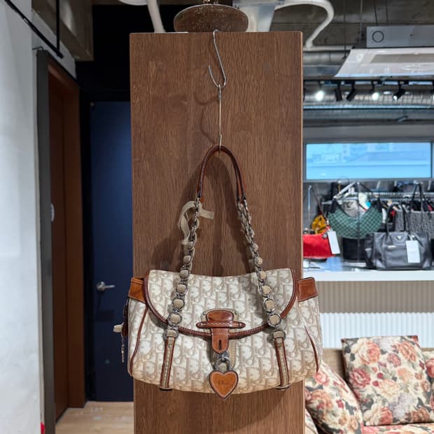 크리스찬 디올 오블리크 로맨틱 트로터 체인 숄더백