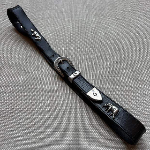 [35-36] 블랙 래티고 레더 웨스턴 레인저 벨트