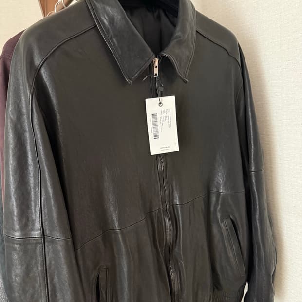 유스 워시드레더 블루종 M