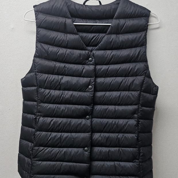 SPAO  라이트다운 블랙 경량 패딩 조끼 S