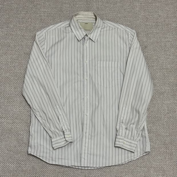 포터리 버튼 다운 셔츠 실버 스트라이프 3사이즈