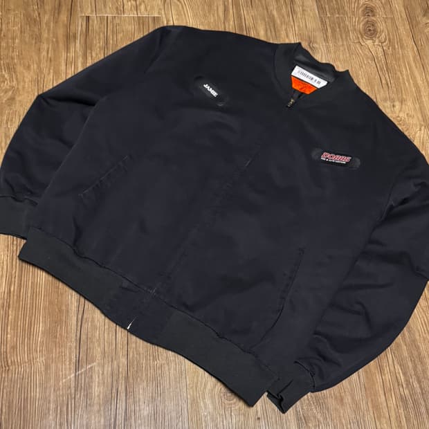 [XL] 레드 캡 패치 봄버 워크 자켓