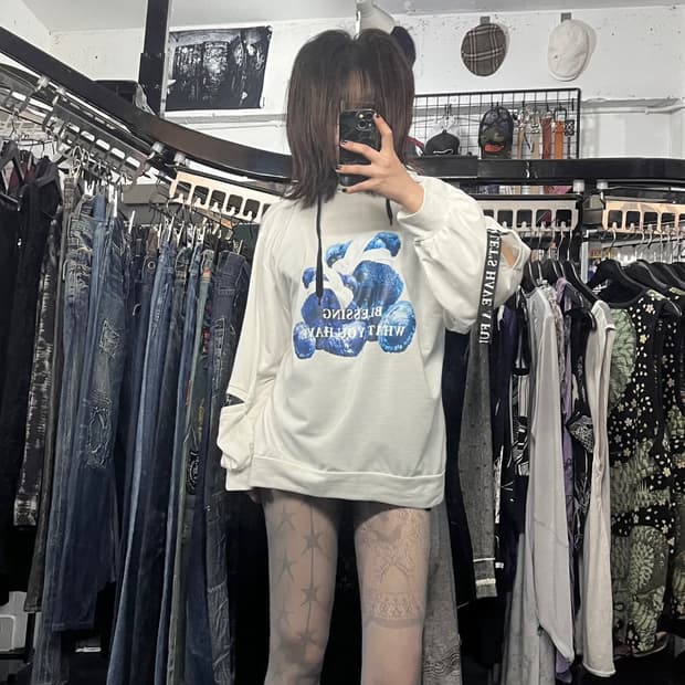 곰인형 프린팅 후드티