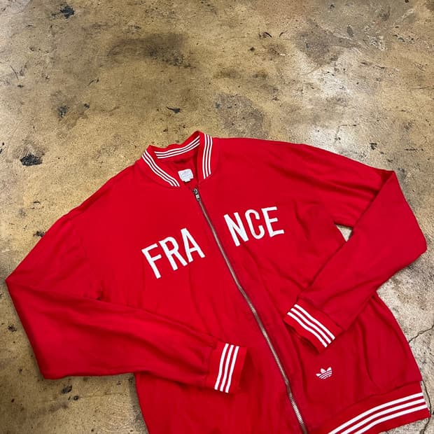 아디다스 프랑스 코튼 면 집업 