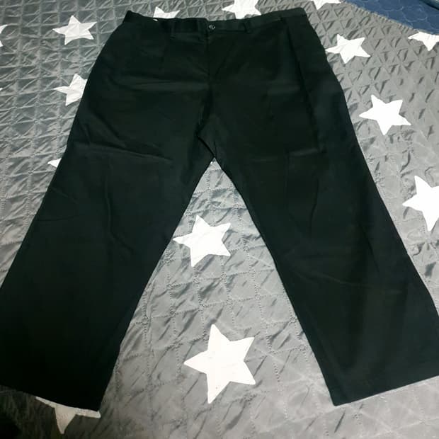 DOCKERS 투턱 세미크롭 와이드 코튼 팬츠 블랙 (42인치)