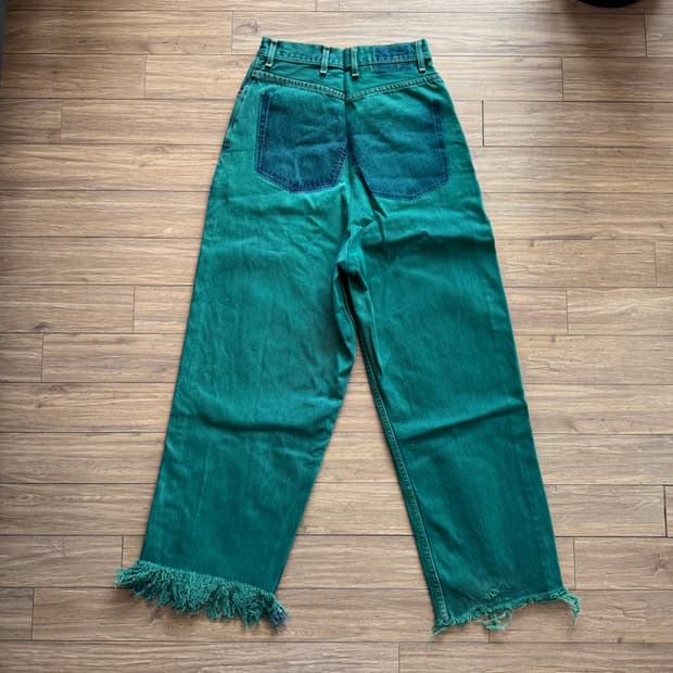 나나서카 - 그린 프린지 데님