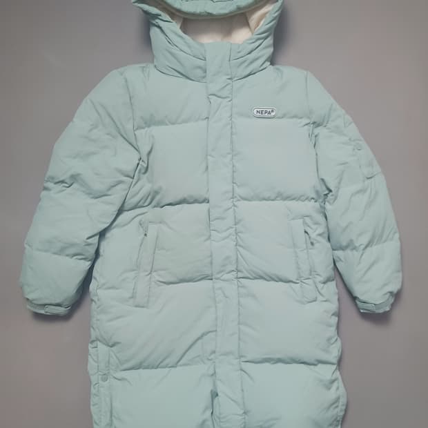 [155] 네파 키즈 타우루스 롱다운 자켓 제이드그린