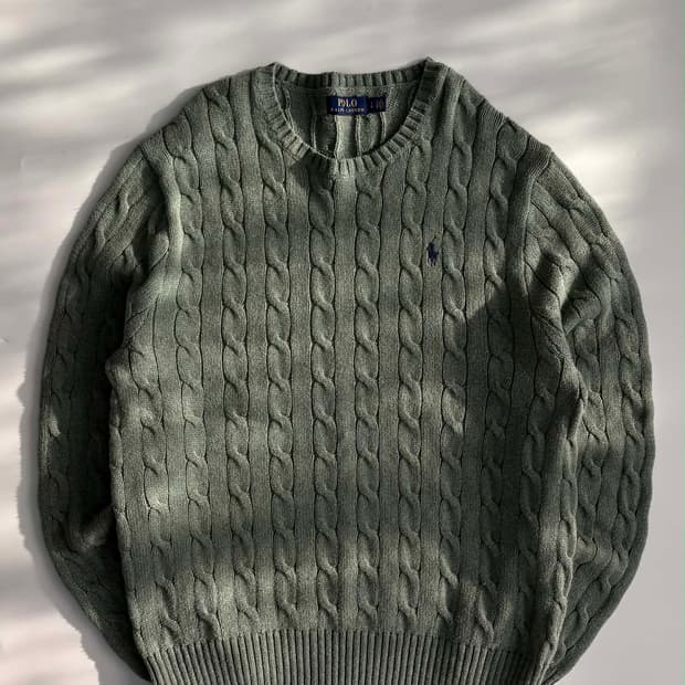 [L] 폴로 랄프로렌 코튼 케이블 니트 스웨터