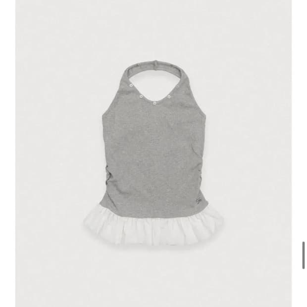 택o 새상품) 포에토 페탈 엣지 홀터 탑 그레이