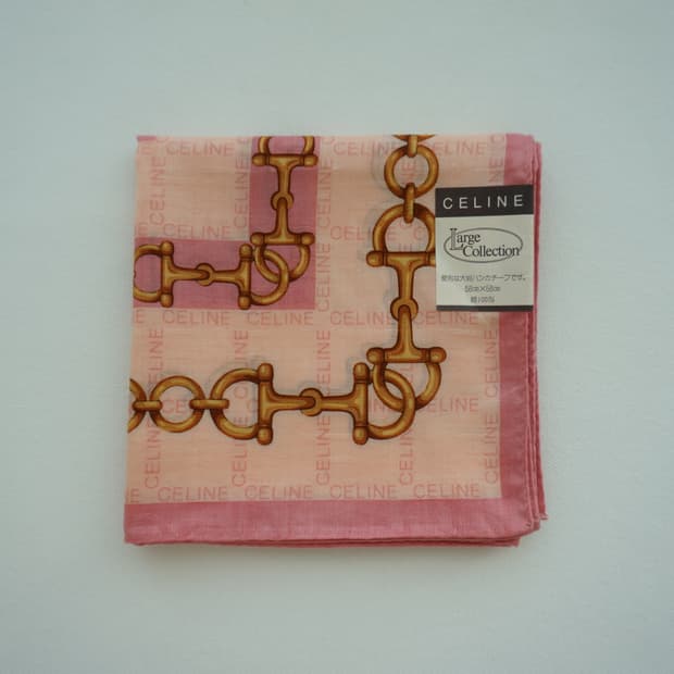 셀린느 로고패턴 라지사이즈 손수건-핑크