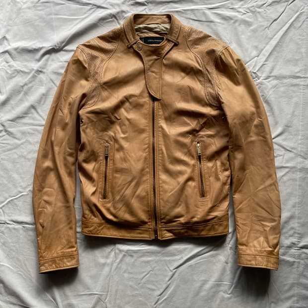 디스퀘어드2 램스킨 라이더자켓