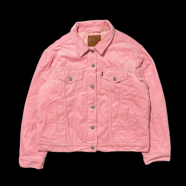 LEVI'S 리바이스 코듀로이 연핑크 트러커 자켓