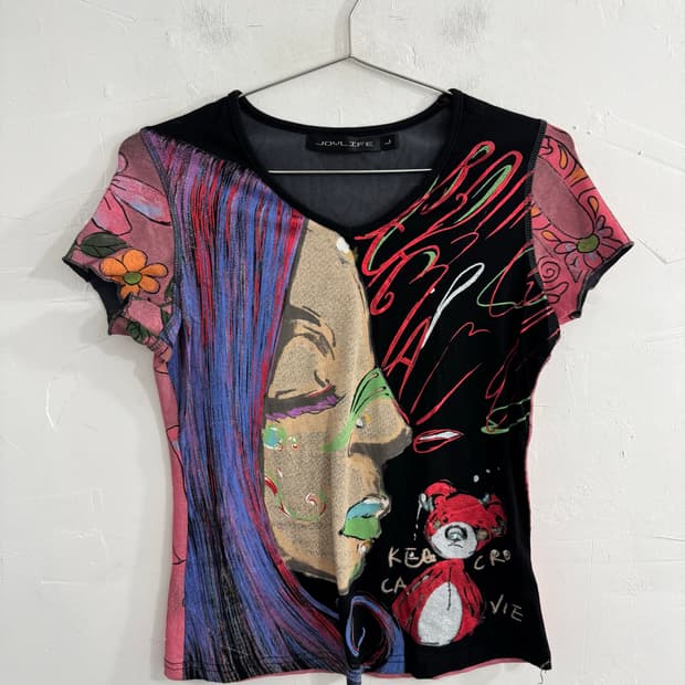 joylfe y2k printing top