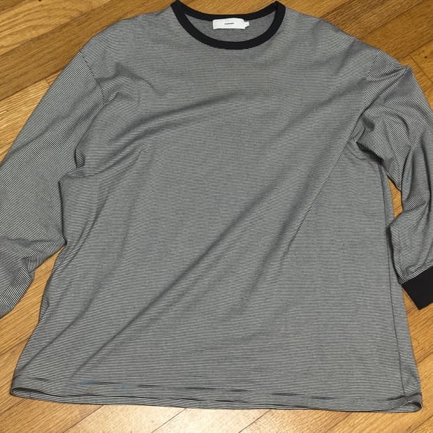 [1]그라프페이퍼 스트라이프 보더 롱슬리브 티