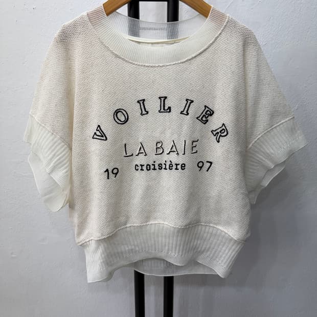 정품) SJSJ 한섬 22ss 오버핏 니트 반팔 85