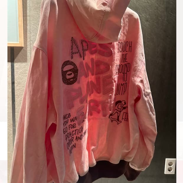 AAPE ZIP UP HOODIE JACKET 베이프 후디 자켓 핑크