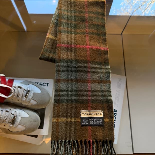 발렌타인 스코티쉬 램스울 머플러 