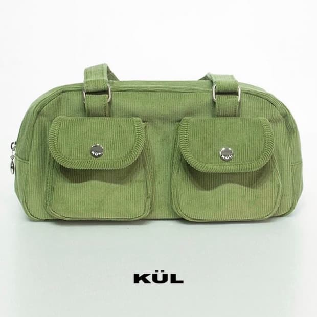 큘 코듀로이 포켓백 올리브